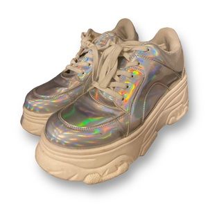 Chunky Iridescent Platform Sneakers // Forever 21 Platforms